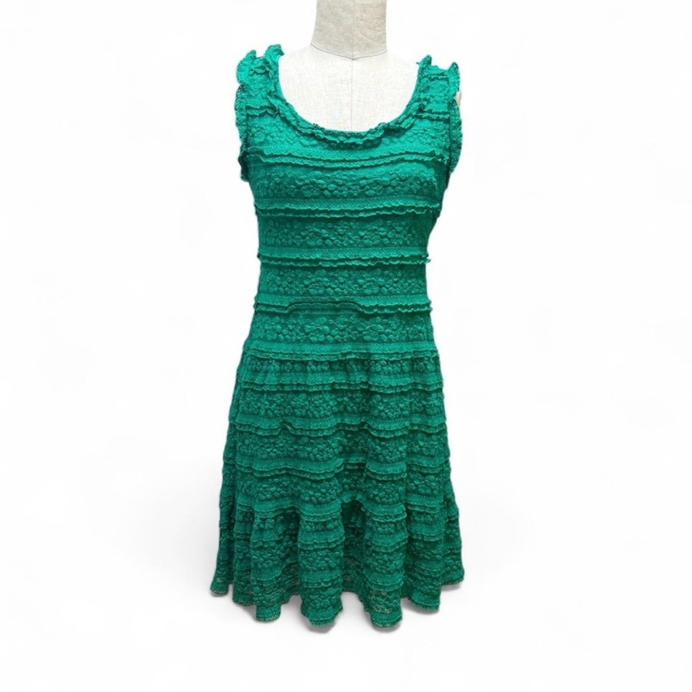 Max Edition Green Lace Sleeveless Midi Dress